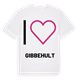 Jag älskar Gibbehult t-shirt stort tryck