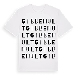 Gibbehult ordlek t-shirt – ekologisk bomull t-shirt från Pinshirt