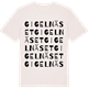 Vintage White t-shirt med Gigelnäset ordlek t-shirt