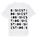 White t-shirt med Gismestad ordlek t-shirt