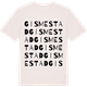 Vintage White t-shirt med Gismestad ordlek t-shirt