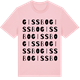 Pink Cotton t-shirt med Gissbo ordlek t-shirt