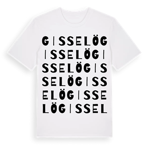 Gisselö ordlek t-shirt – ekologisk bomull t-shirt från Pinshirt