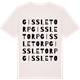 Vintage White t-shirt med Gissletorp ordlek t-shirt