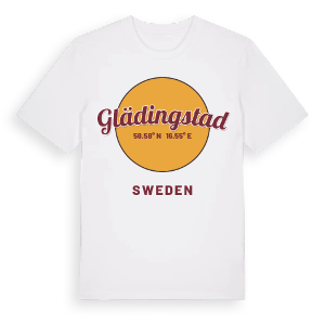 Glädingstad cirkel t-shirt – ekologisk bomull t-shirt från Pinshirt