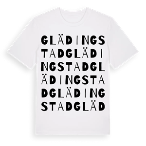 Glädingstad ordlek t-shirt – ekologisk bomull t-shirt från Pinshirt