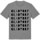 Mid Heather Gray t-shirt med Gladtorp ordlek t-shirt