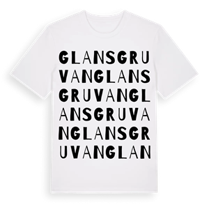 Glansgruvan ordlek t-shirt – ekologisk bomull t-shirt från Pinshirt