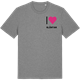 Mid Heather Gray t-shirt med Jag älskar Gläntan t-shirt litet tryck