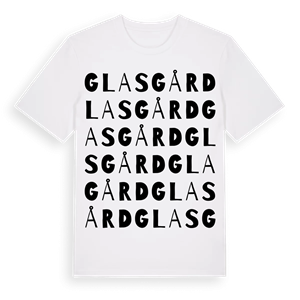 Glasgård ordlek t-shirt – ekologisk bomull t-shirt från Pinshirt