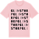 Pink Cotton t-shirt med Glimstorp ordlek t-shirt