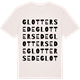 Vintage White t-shirt med Glotters ede ordlek t-shirt