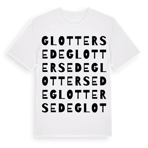 Glotters ede ordlek t-shirt – ekologisk bomull t-shirt från Pinshirt