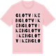 Pink Cotton t-shirt med Glotviken ordlek t-shirt