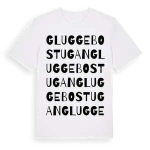 Gluggebostugan ordlek t-shirt – ekologisk bomull t-shirt från Pinshirt