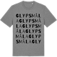 Mid Heather Gray t-shirt med Glypsmåla ordlek t-shirt