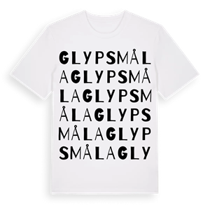 Glypsmåla ordlek t-shirt – ekologisk bomull t-shirt från Pinshirt