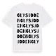 White t-shirt med Glysudden ordlek t-shirt