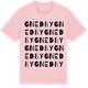 Pink Cotton t-shirt med Gnedby ordlek t-shirt