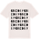 Vintage White t-shirt med Gnedby ordlek t-shirt