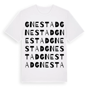 Gnestad ordlek t-shirt – ekologisk bomull t-shirt från Pinshirt
