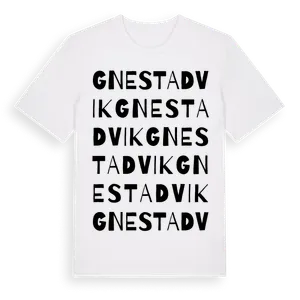 Gnestadvik ordlek t-shirt – ekologisk bomull t-shirt från Pinshirt