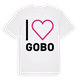 White t-shirt med Jag älskar Gobo t-shirt stort tryck