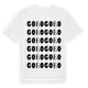 White t-shirt med Gobo ordlek t-shirt
