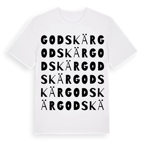 Godskär ordlek t-shirt – ekologisk bomull t-shirt från Pinshirt