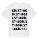 White t-shirt med Gökstad ordlek t-shirt