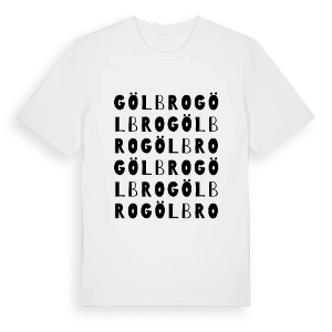 Gölbro ordlek t-shirt – ekologisk bomull t-shirt från Pinshirt