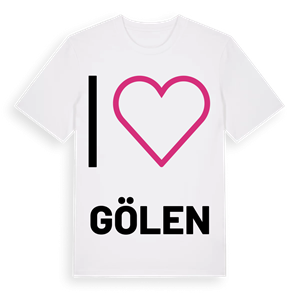 Jag älskar Gölen t-shirt stort tryck – ekologisk bomull t-shirt från PinShirt