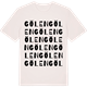 Vintage White t-shirt med Gölen ordlek t-shirt