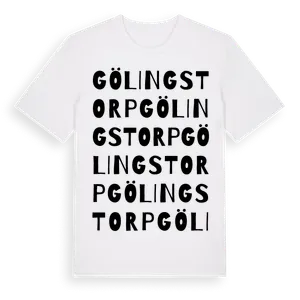 Gölingstorp ordlek t-shirt – ekologisk bomull t-shirt från Pinshirt