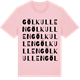 Pink Cotton t-shirt med Gölkullen ordlek t-shirt