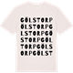 Vintage White t-shirt med Gölstorp ordlek t-shirt