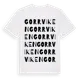 White t-shirt med Gorrviken ordlek t-shirt