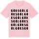 Pink Cotton t-shirt med Görsgöl ordlek t-shirt