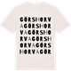 Vintage White t-shirt med Görshorva ordlek t-shirt