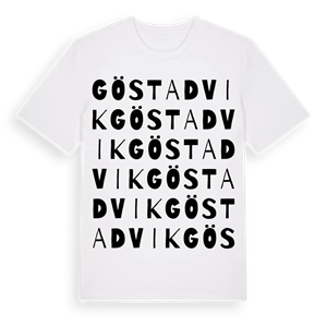 Göstadvik ordlek t-shirt – ekologisk bomull t-shirt från Pinshirt