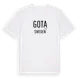 White t-shirt med Gota i Sverige t-shirt