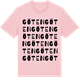 Pink Cotton t-shirt med Göten ordlek t-shirt