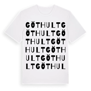 Göthult ordlek t-shirt – ekologisk bomull t-shirt från Pinshirt