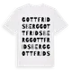 White t-shirt med Gottfridsberg ordlek t-shirt