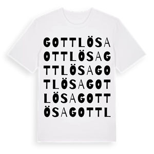 Gottlösa ordlek t-shirt – ekologisk bomull t-shirt från Pinshirt