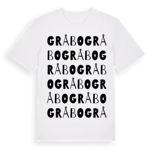 Gråbo ordlek t-shirt – ekologisk bomull t-shirt från Pinshirt