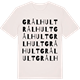 Vintage White t-shirt med Grålhult ordlek t-shirt