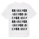 White t-shirt med Granby ordlek t-shirt
