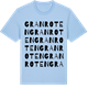 Blue Soul t-shirt med Granroten ordlek t-shirt