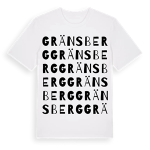 Gränsberg ordlek t-shirt – ekologisk bomull t-shirt från Pinshirt